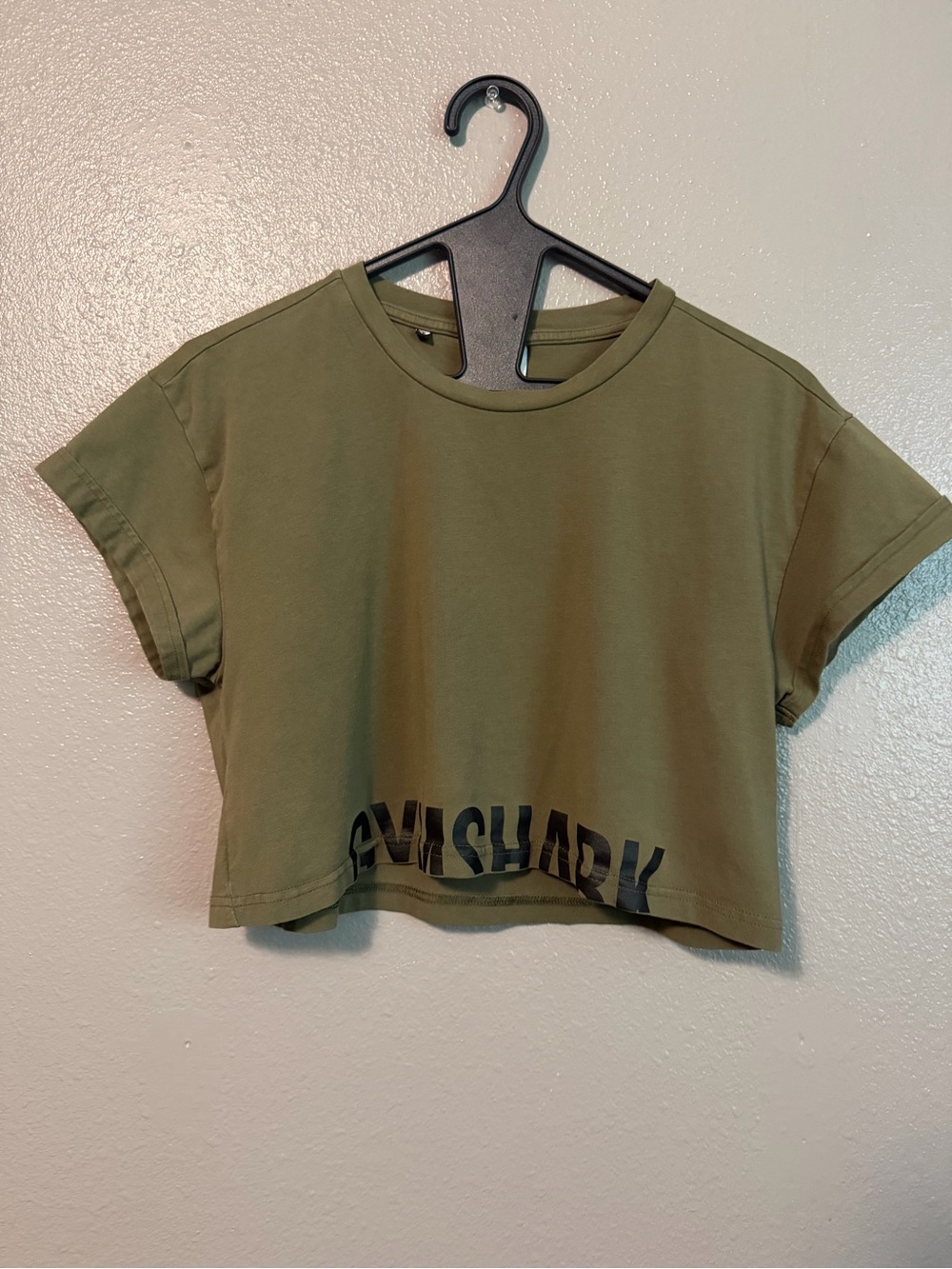 Gymshark Olive Green Crop Tee